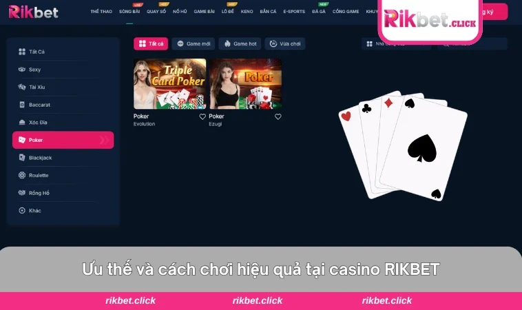 Casino Rikbet 3 Khuyến mãi tặng thưởng hấp dẫn dành cho thành viên casino của RIKBET