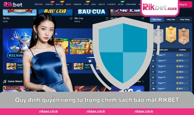 Chính Sách Bảo Mật Rikbet 2 Giao diện quyền kiểm soát dữ liệu người dùng minh bạch
