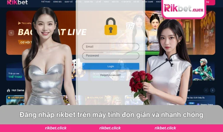 Đăng Nhập Rikbet 1 Giao diện trang đăng nhập trên máy tính với trường nhập tài khoản rõ ràng