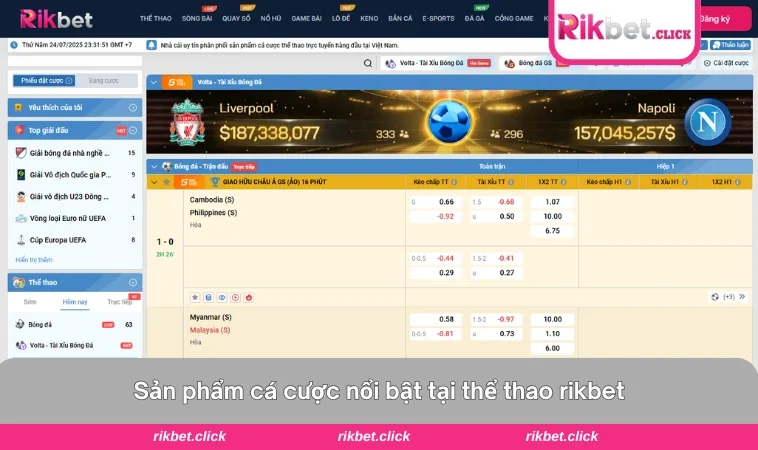 Thể Thao Rikbet 2 Các bộ môn thể thao phổ biến có mặt tại rikbet
