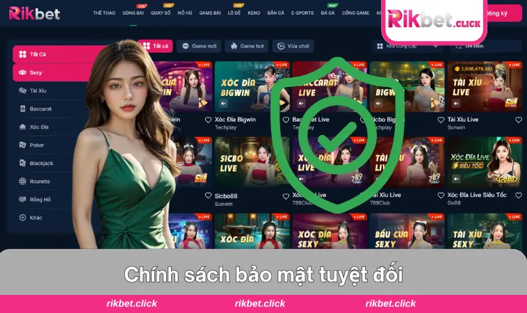 Rikbet 12 Hệ thống bảo mật vững chắc, chống lại mọi xâm nhập từ các đối tượng xấu.